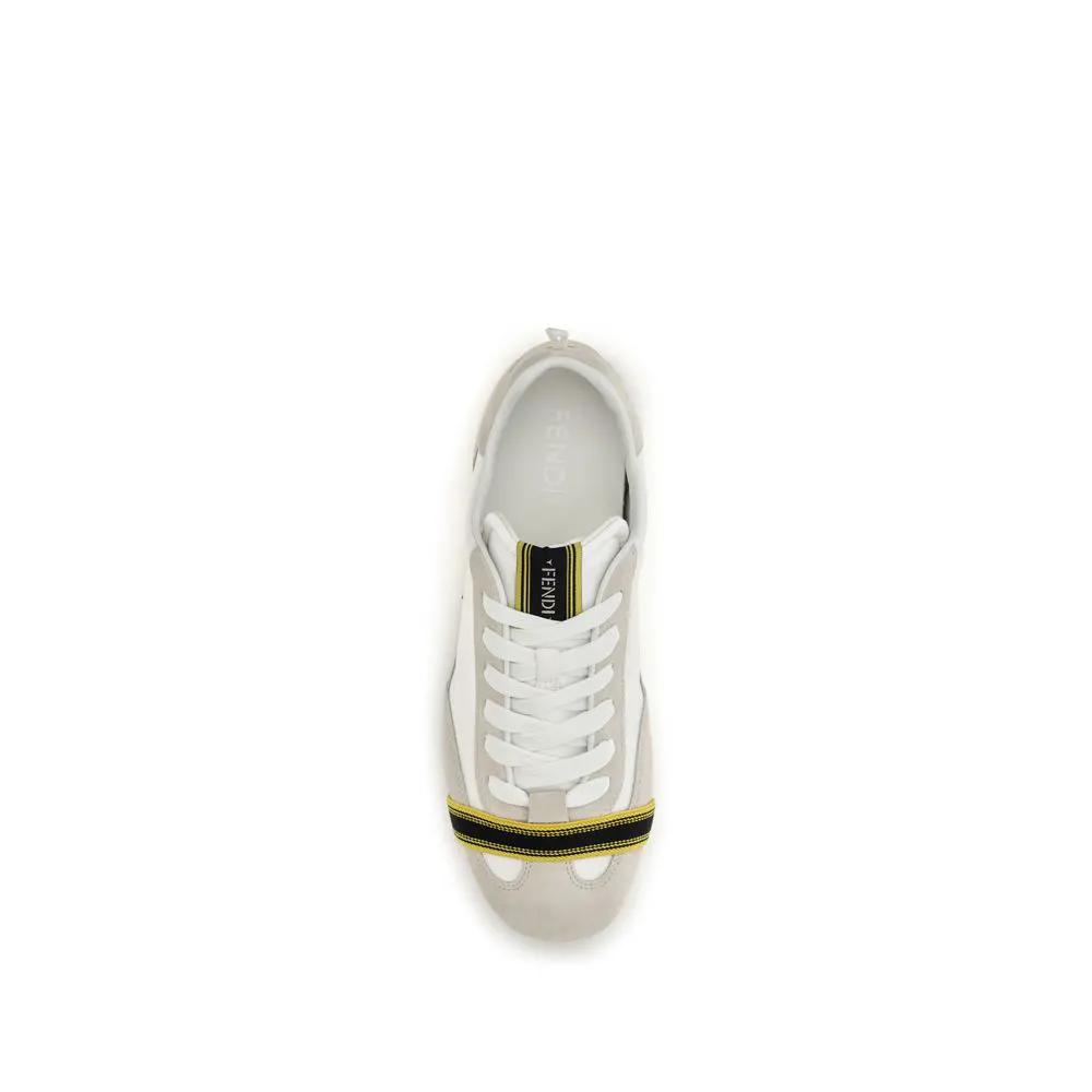 Fendi Fendi Gray Fabric Athletic Sneakers