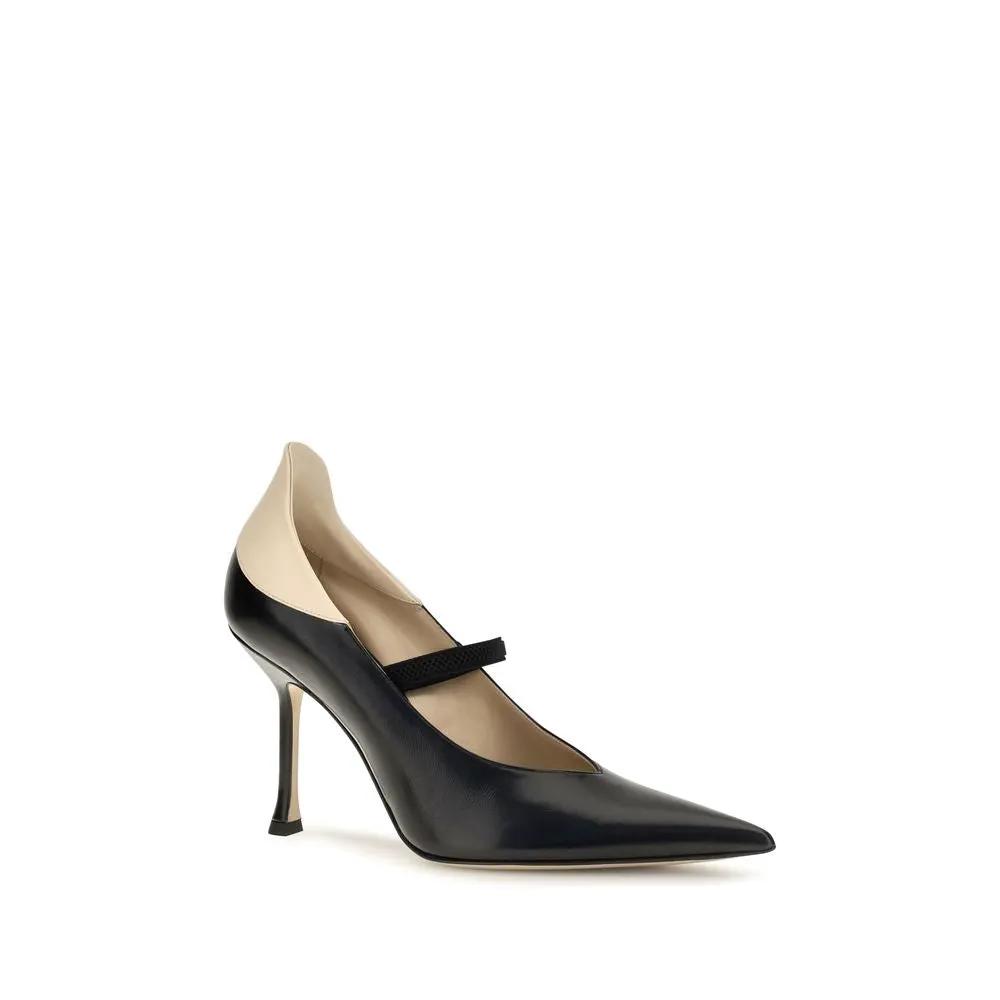 Fendi Fendi Black Calf Leather Bos Taurus High Heel Pumps