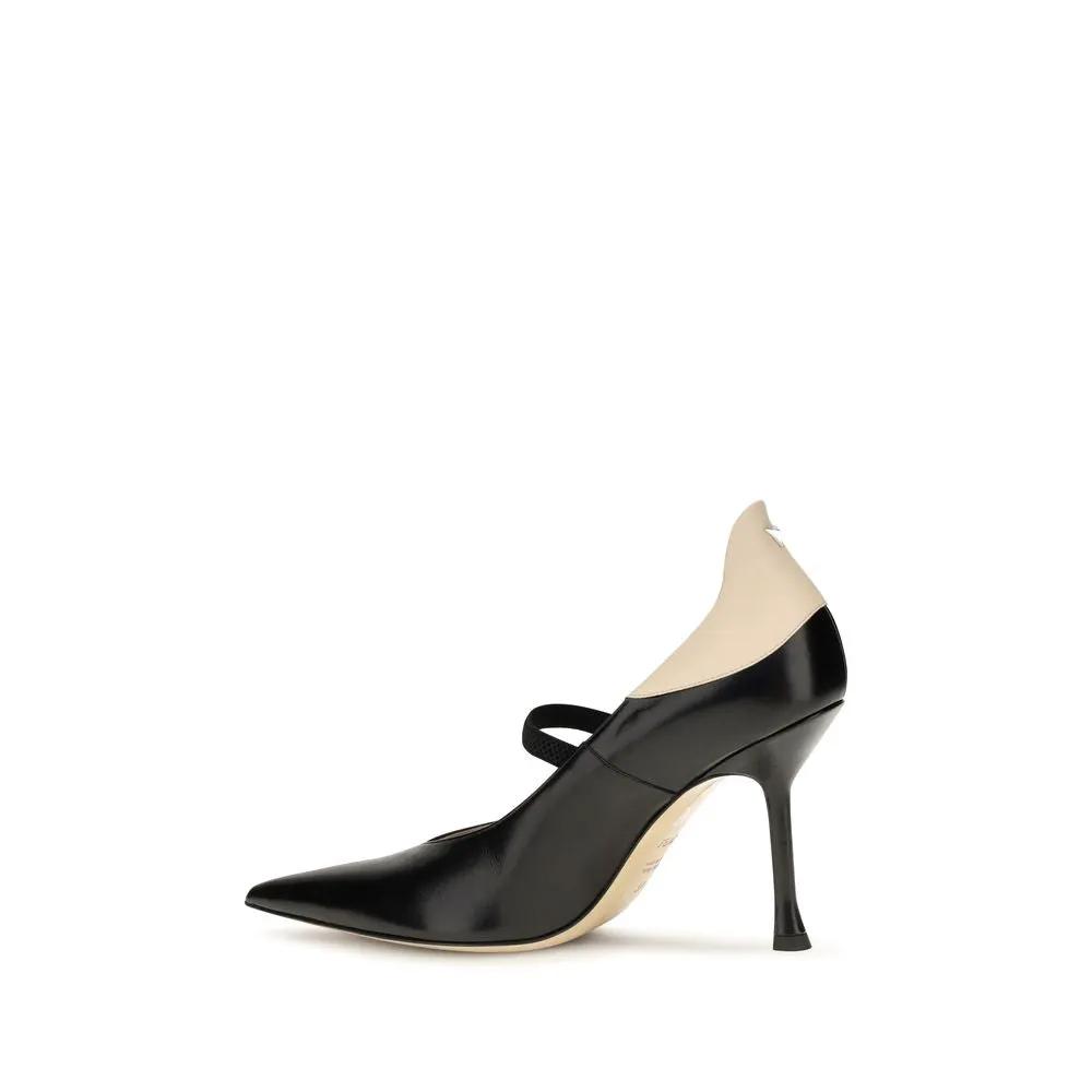 Fendi Fendi Black Calf Leather Bos Taurus High Heel Pumps