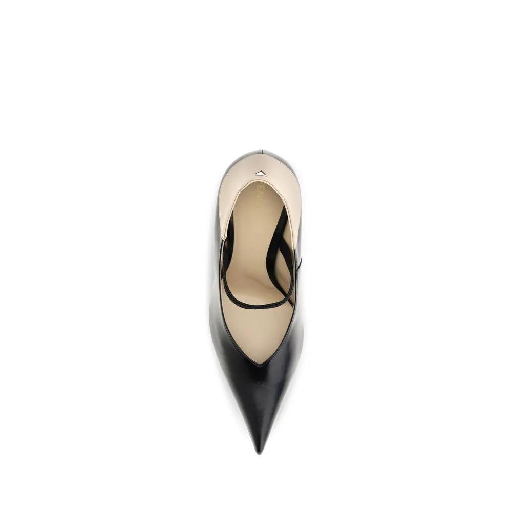 Fendi Fendi Black Calf Leather Bos Taurus High Heel Pumps