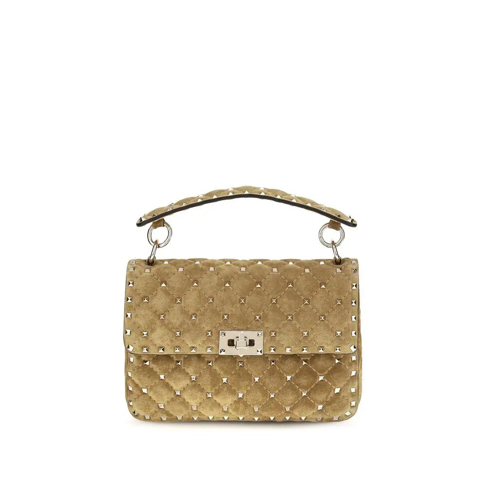 Valentino Garavani Valentino Garavani Beige Calf Leather Bos Taurus Shoulder Bag