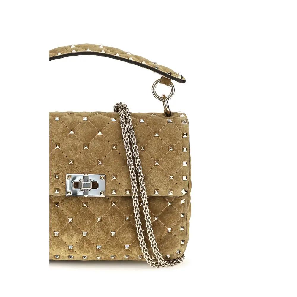 Valentino Garavani Valentino Garavani Beige Calf Leather Bos Taurus Shoulder Bag