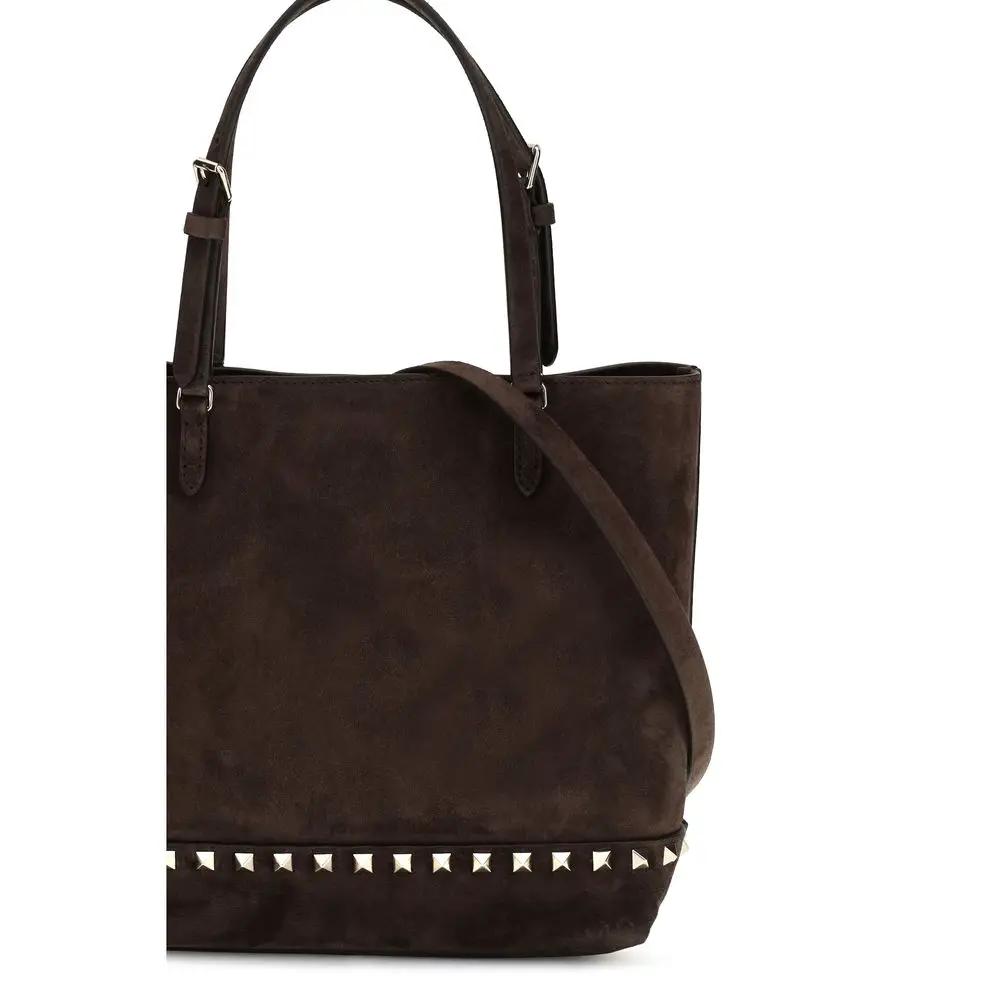 Valentino Garavani Valentino Garavani Brown Calf Leather Bos Taurus Shoulder Bag