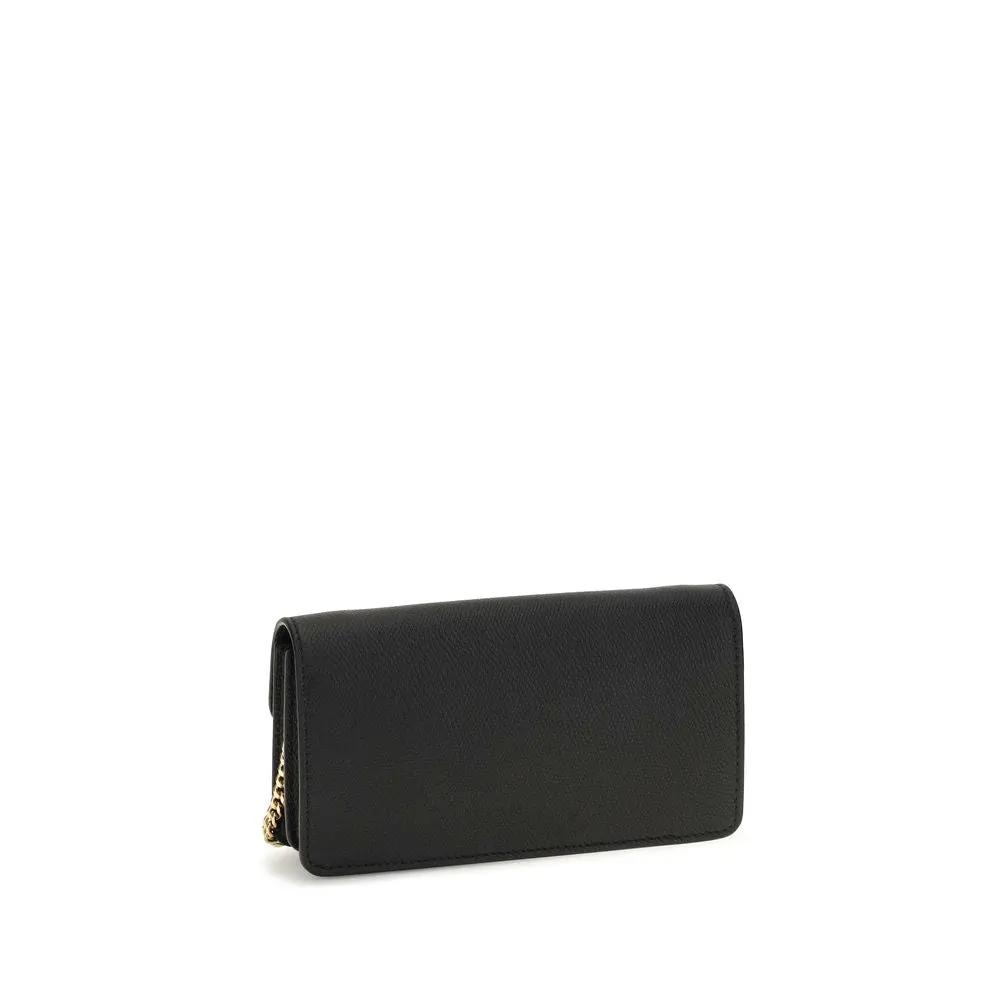Valentino Garavani Valentino Garavani Black Calf Leather Bos Taurus Wallet