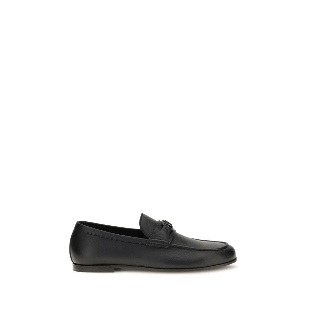 Valentino Garavani Valentino Garavani Black Deer Slip-On Loafers