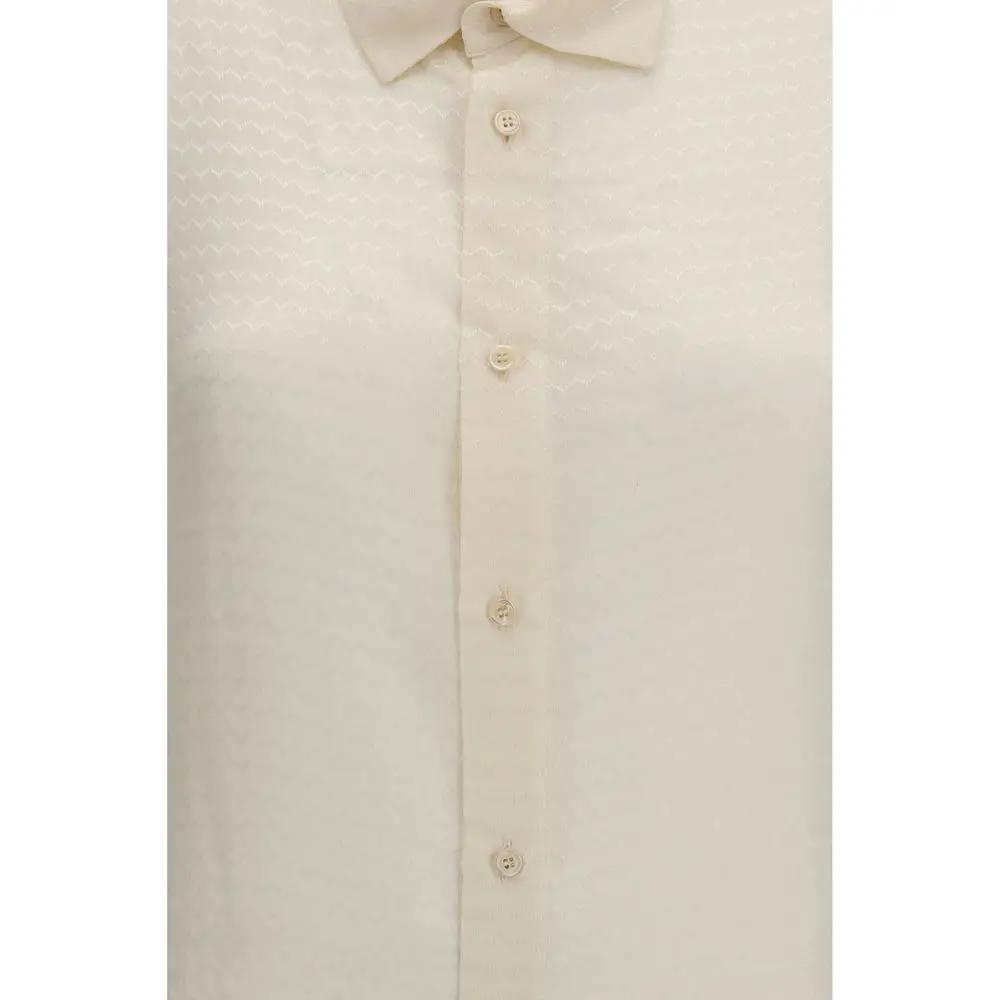 Fendi Fendi Beige Silk Pattern Shirt