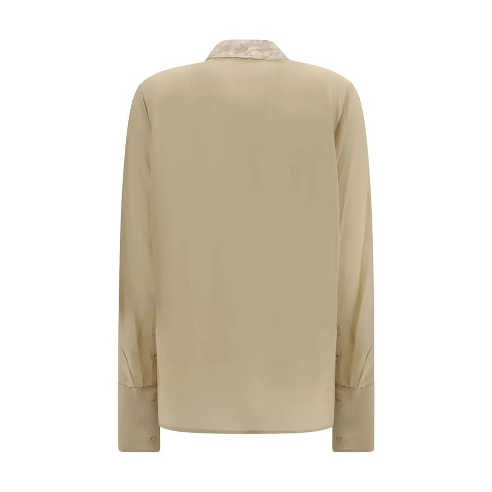 Fendi Fendi Beige Silk Dress Shirt