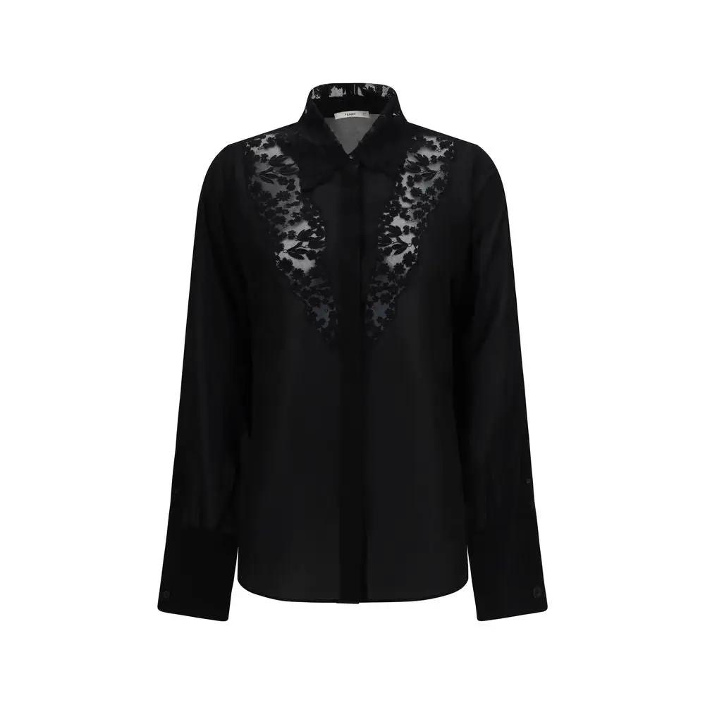 Fendi Fendi Black Silk Blouse