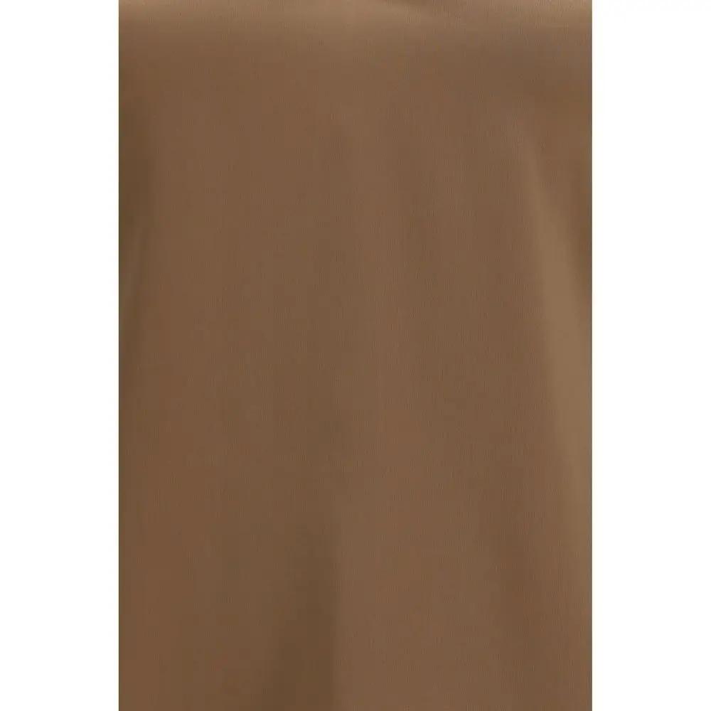 Brunello Cucinelli Brunello Cucinelli Brown Silk Sleeveles T-Shirt