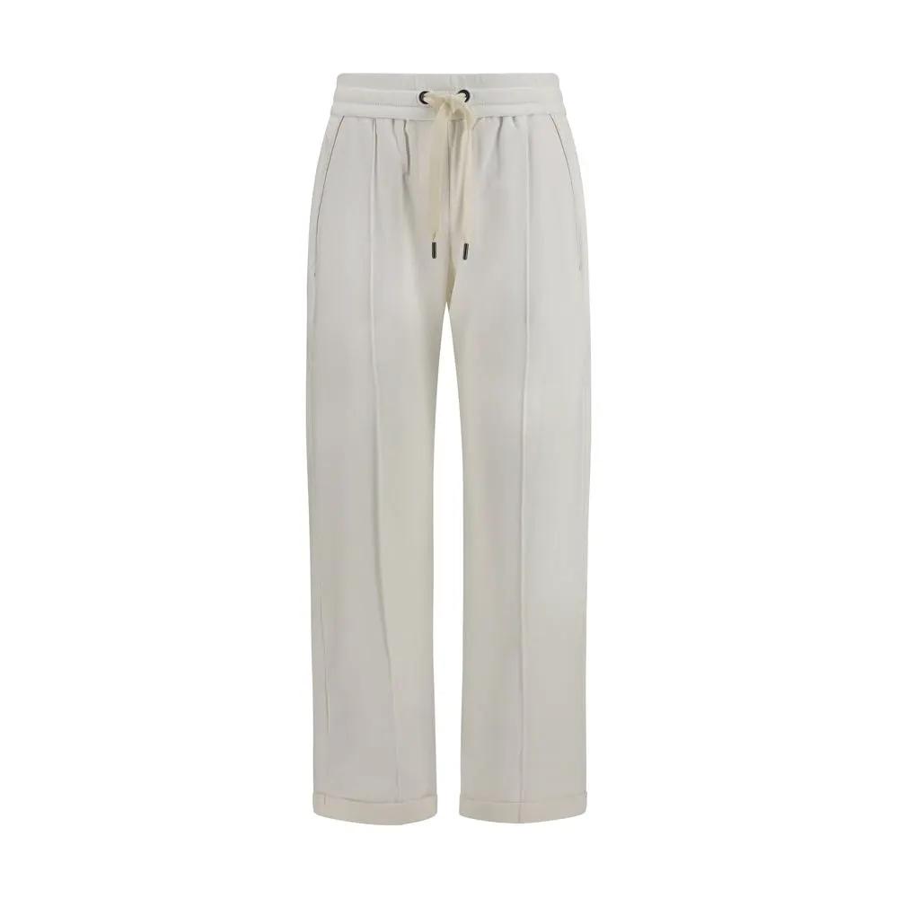 Brunello Cucinelli Brunello Cucinelli White Cotton Athletic Pants