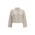 Brunello Cucinelli Brunello Cucinelli White Cotton Denim Jacket