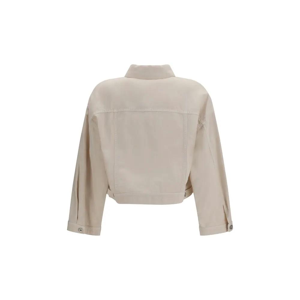 Brunello Cucinelli Brunello Cucinelli White Cotton Denim Jacket