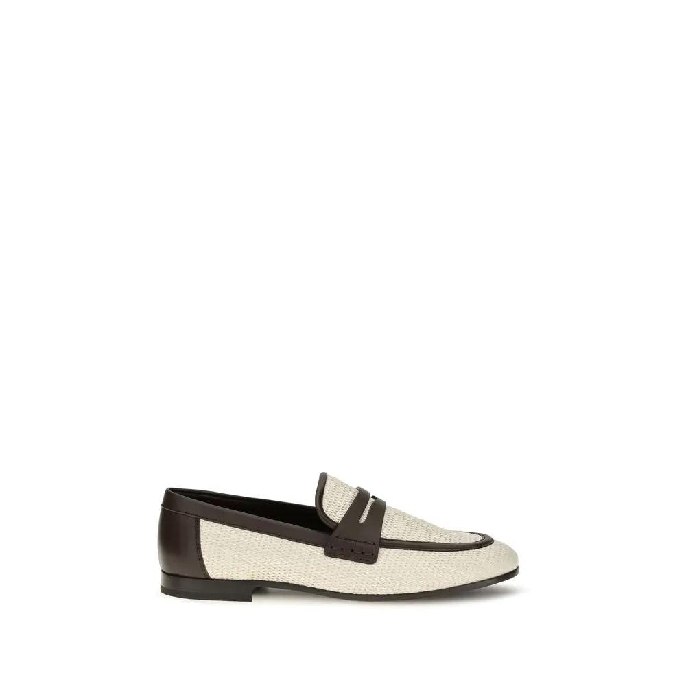 Brunello Cucinelli Brunello Cucinelli Beige Polyamide Slip-On Loafers