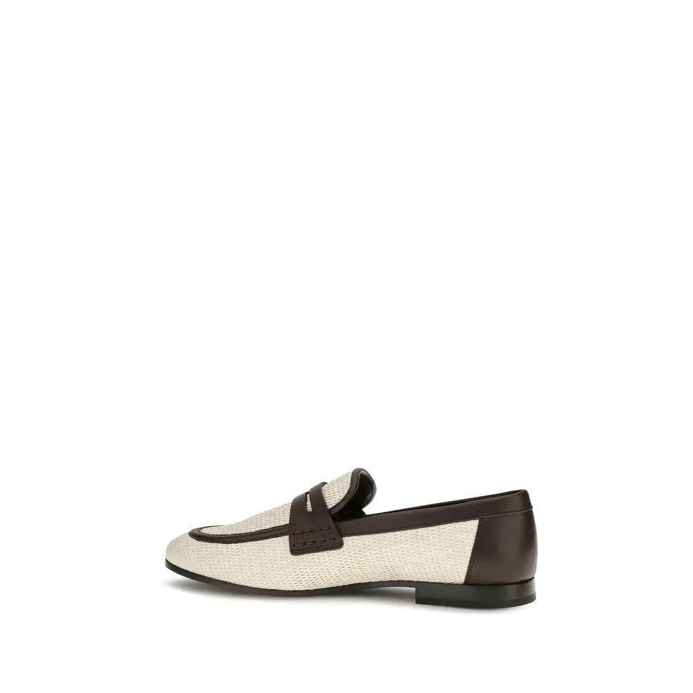 Brunello Cucinelli Brunello Cucinelli Beige Polyamide Slip-On Loafers
