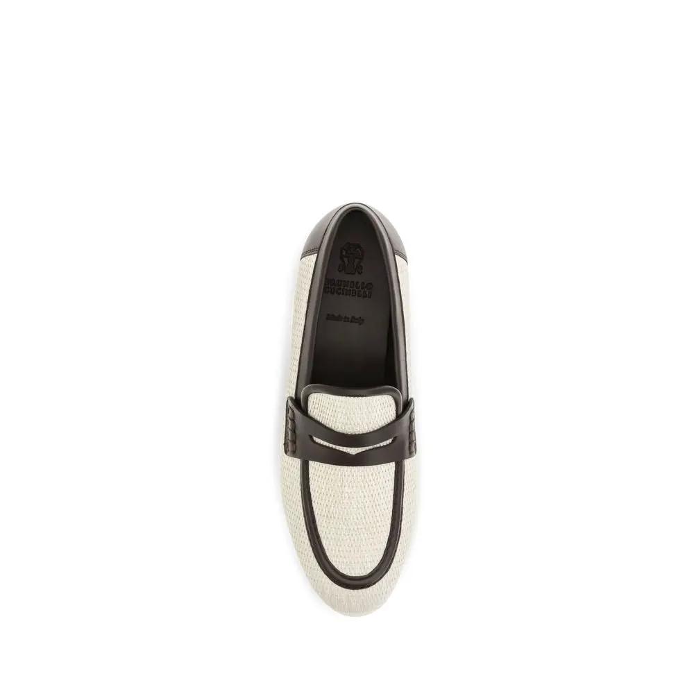 Brunello Cucinelli Brunello Cucinelli Beige Polyamide Slip-On Loafers