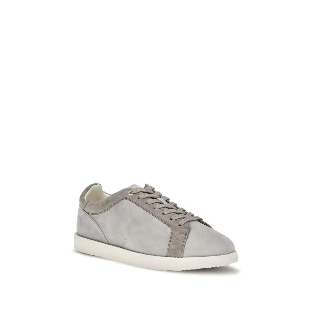 Brunello Cucinelli Brunello Cucinelli Gray Suede Leather Low Top Sneakers
