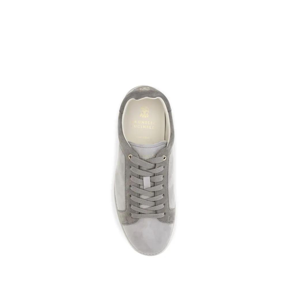Brunello Cucinelli Brunello Cucinelli Gray Suede Leather Low Top Sneakers