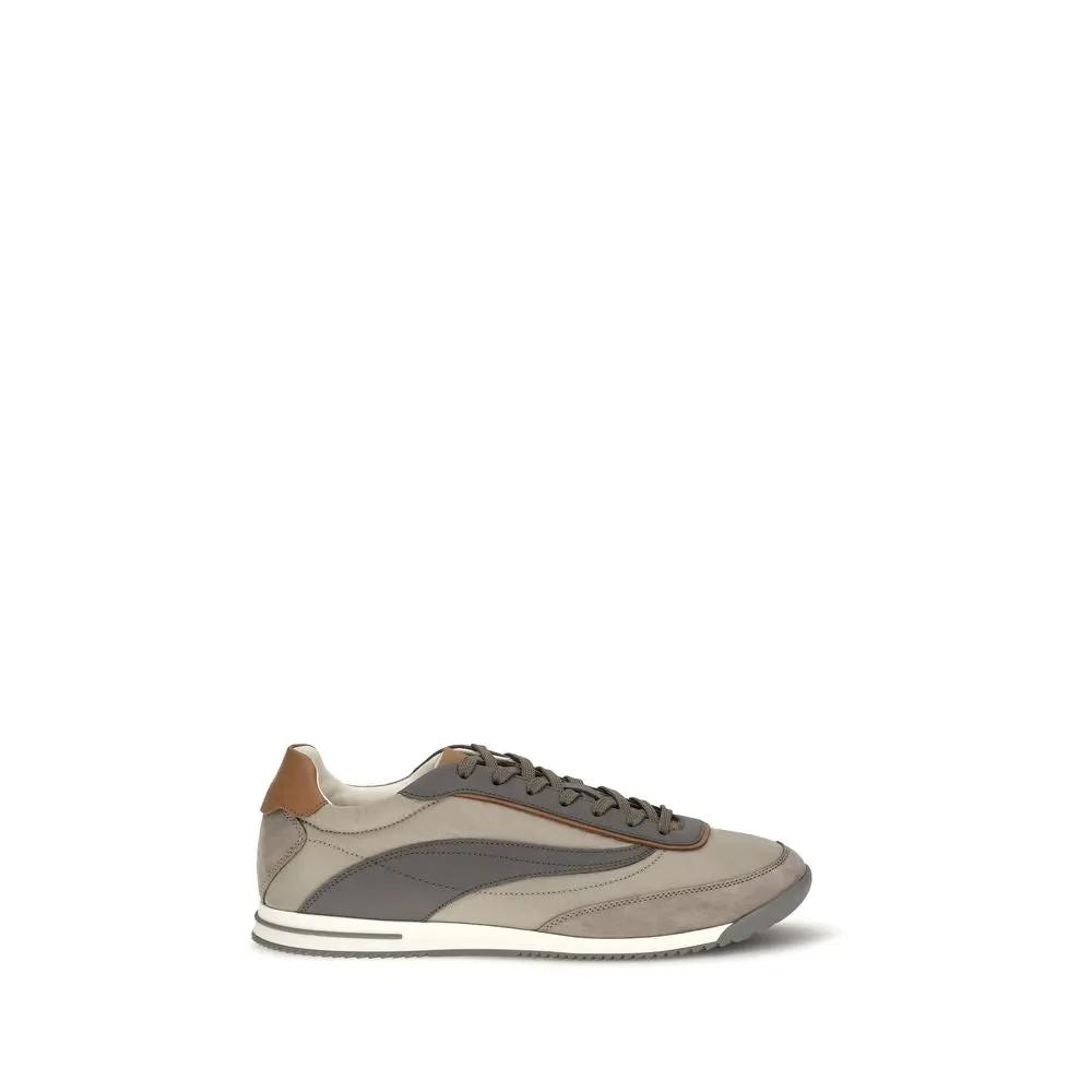 Brunello Cucinelli Brunello Cucinelli Beige Suede Leather Low Top Sneakers