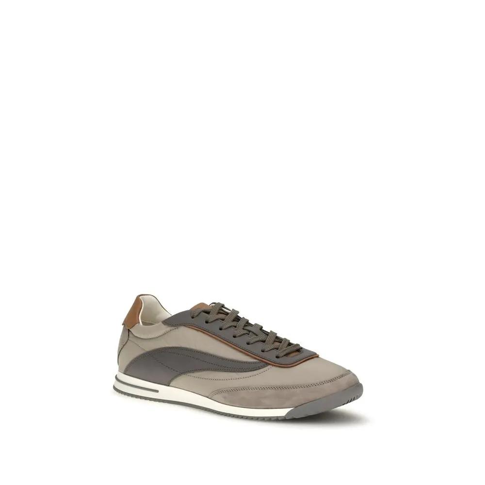 Brunello Cucinelli Brunello Cucinelli Beige Suede Leather Low Top Sneakers