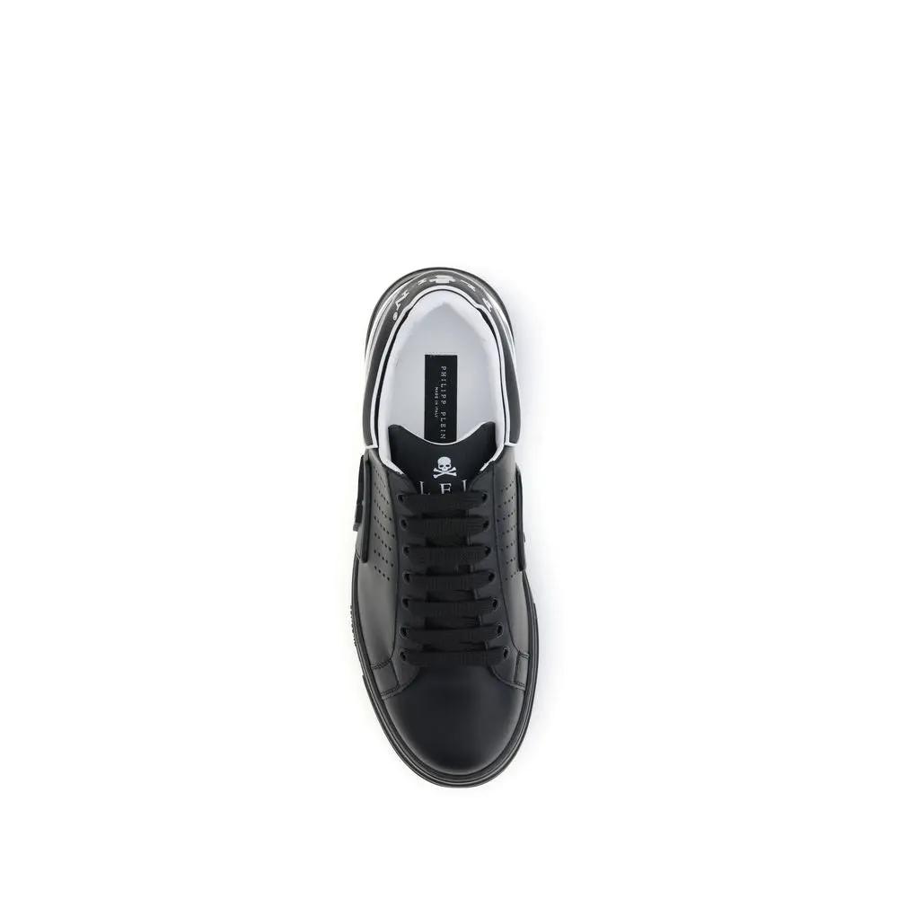 Philipp Plein Philipp Plein Black Calf Leather Bos Taurus Athletic Sneakers