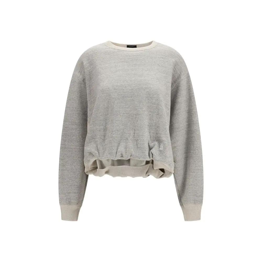 R13 R13 Gray Cotton Sweatshirt