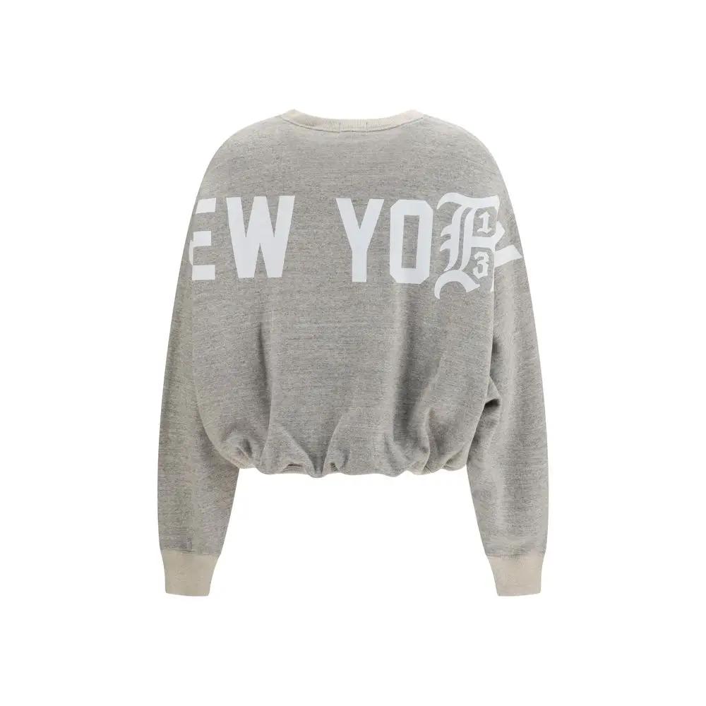 R13 R13 Gray Cotton Sweatshirt