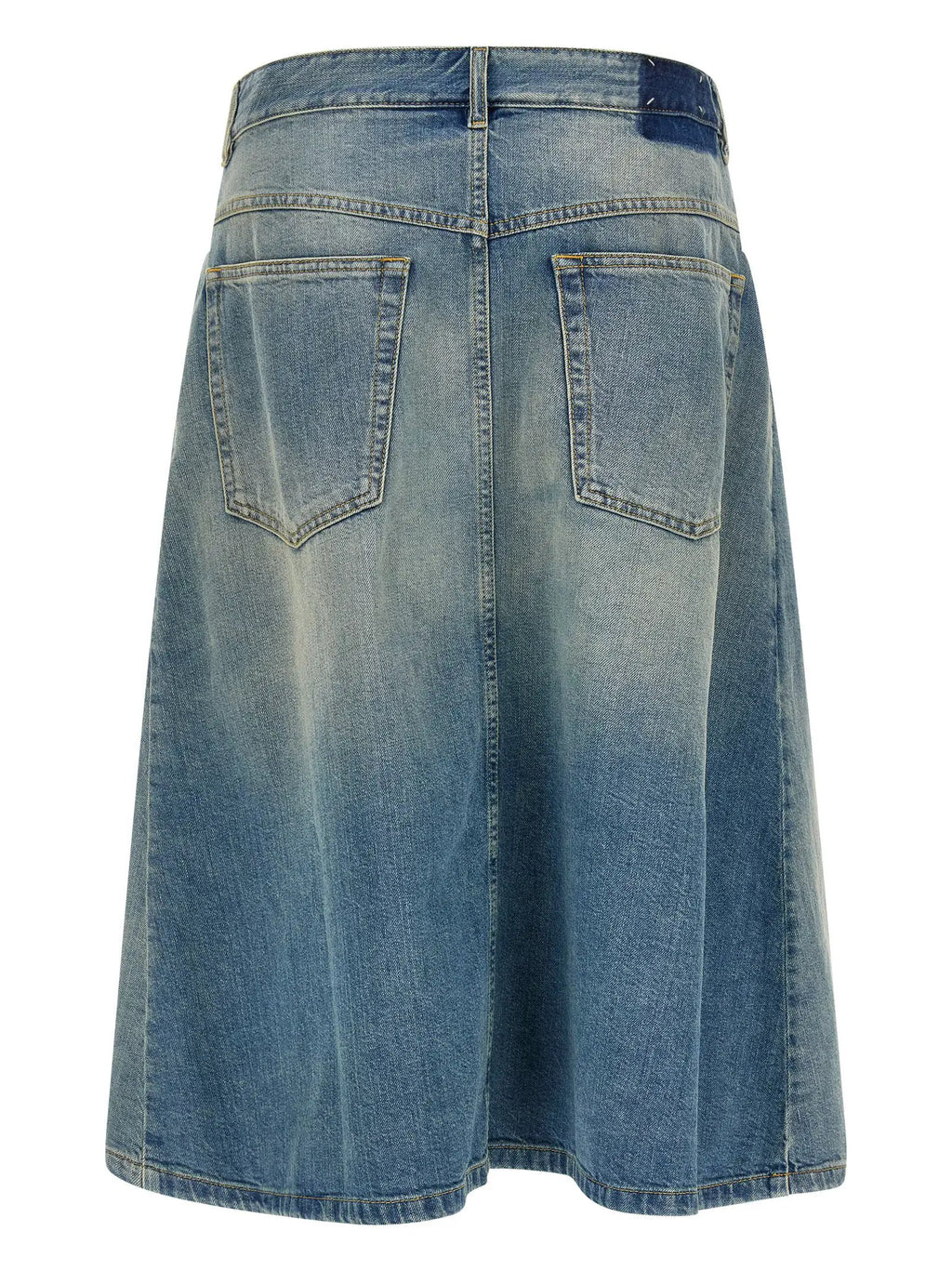 Maison Margiela Maison Margiela Blue Cotton Midi Skirt