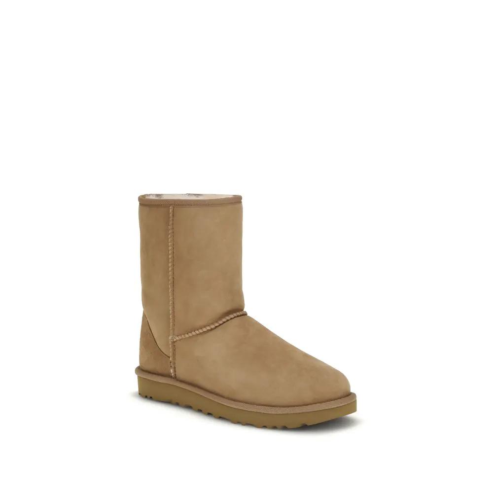 UGG UGG Beige Suede Leather Flat Boots