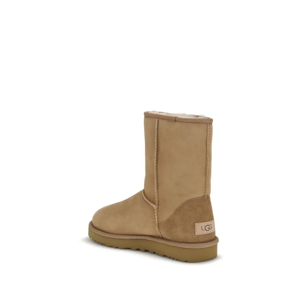 UGG UGG Beige Suede Leather Flat Boots