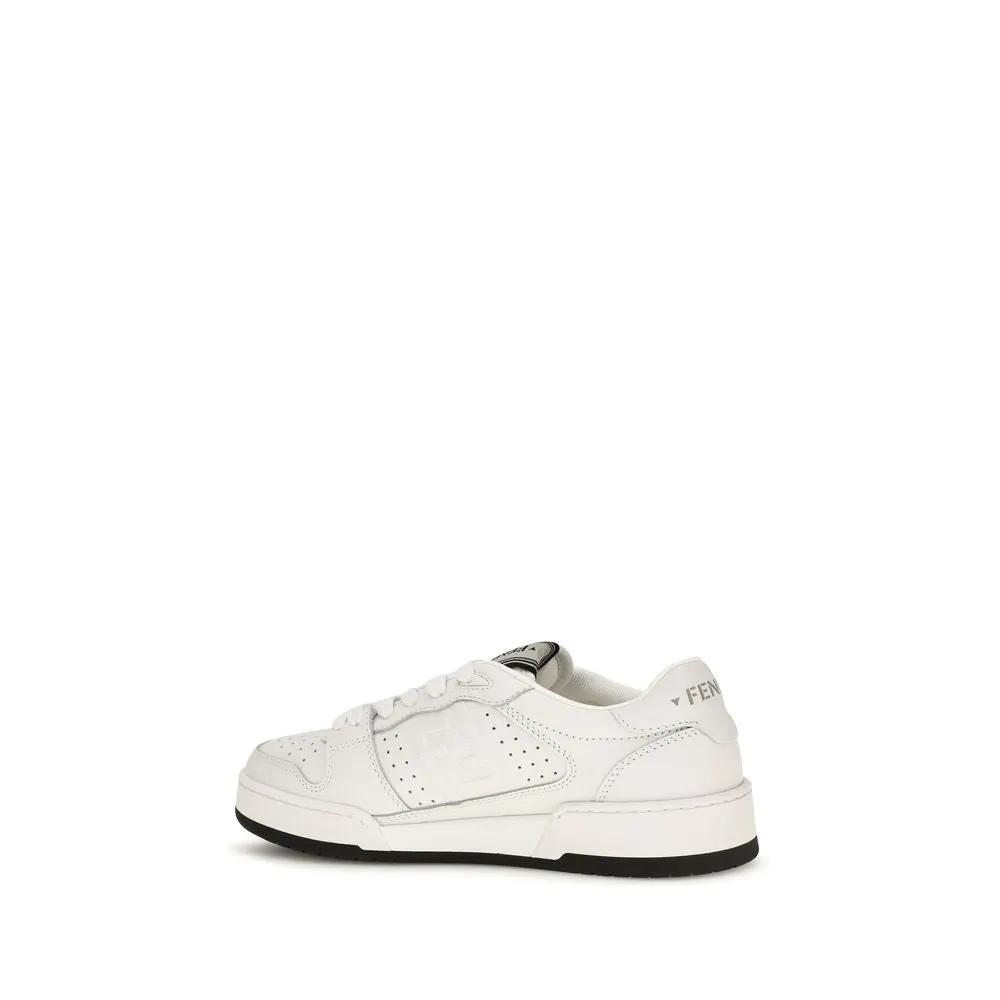 Fendi Fendi White Calf Leather Bos Taurus Athletic Sneakers
