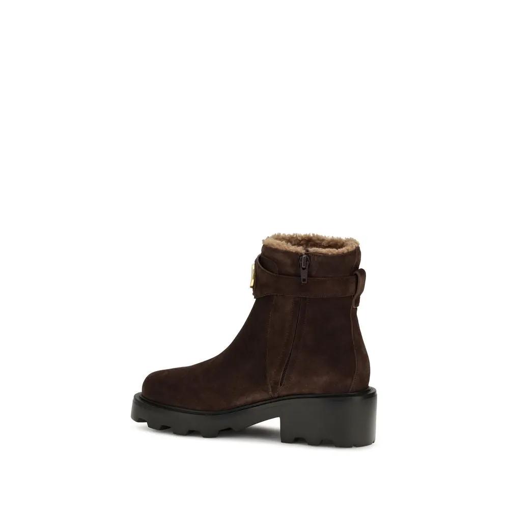 Valentino Garavani Valentino Garavani Brown Calf Leather Bos Taurus Ankle Boots
