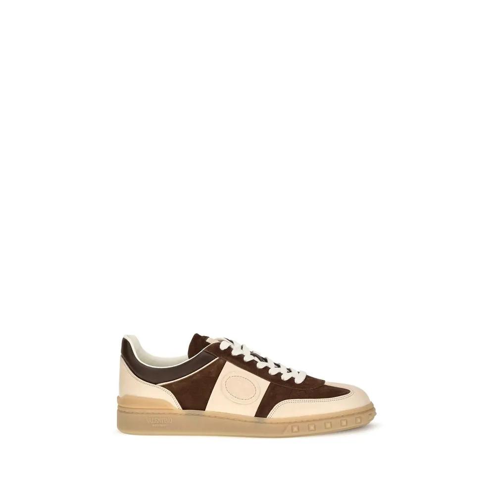 Valentino Garavani Valentino Garavani Brown Suede Leather Athletic Sneakers