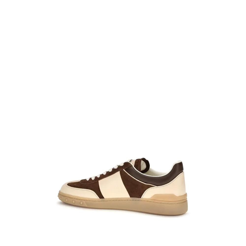 Valentino Garavani Valentino Garavani Brown Suede Leather Athletic Sneakers