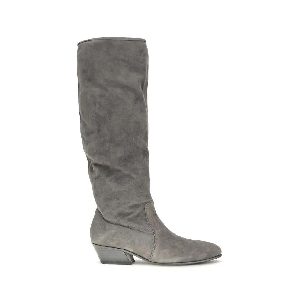 Pedro García Pedro García Gray Suede Leather Ankle Boots