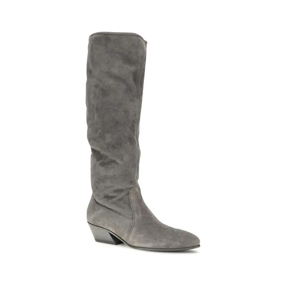 Pedro García Pedro García Gray Suede Leather Ankle Boots