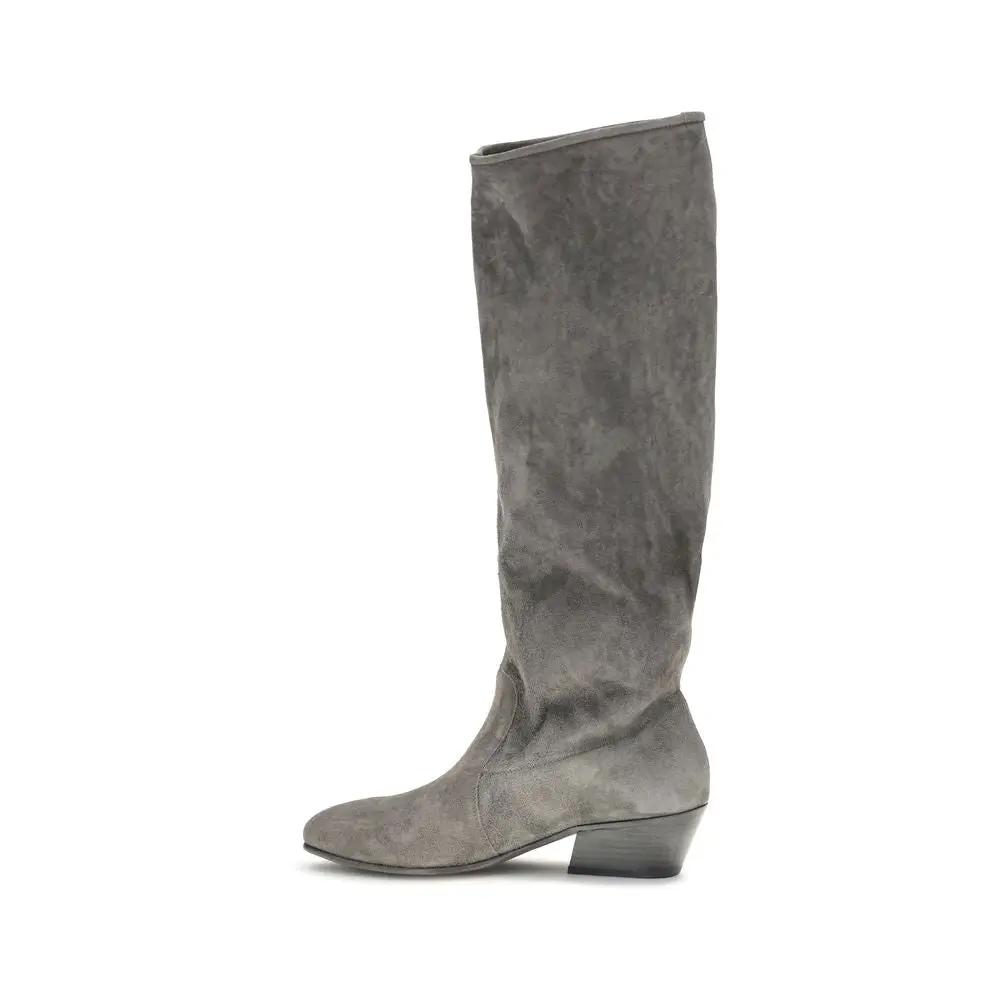 Pedro García Pedro García Gray Suede Leather Ankle Boots