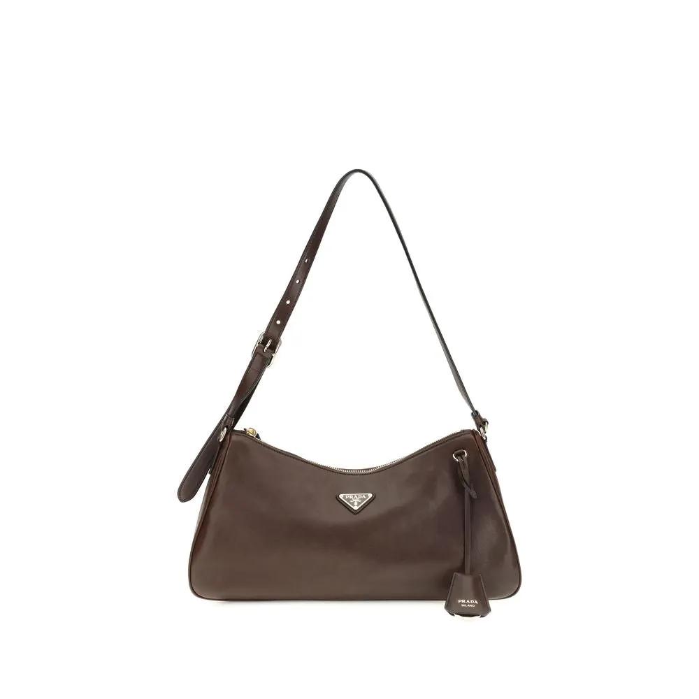 Prada Prada Brown Calf Leather Bos Taurus Shoulder Bag