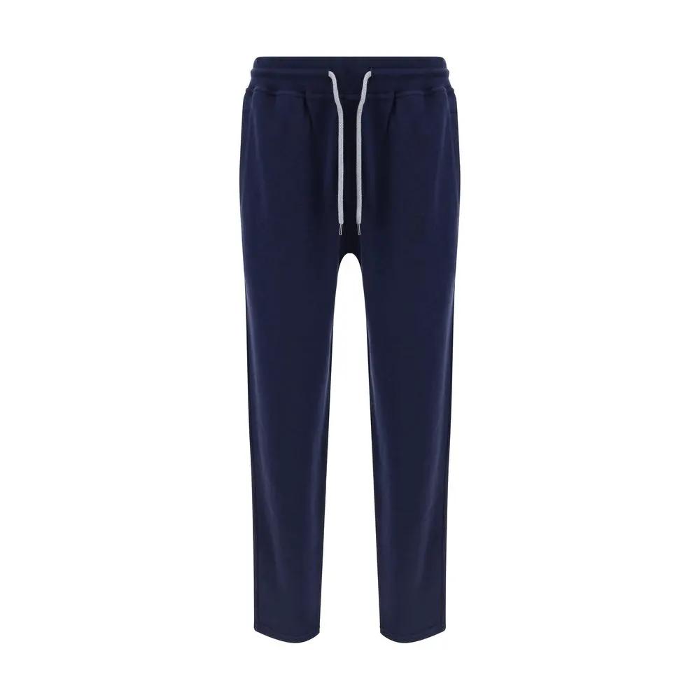 Brunello Cucinelli Brunello Cucinelli Blue Cotton Joggers (Workout Pants)