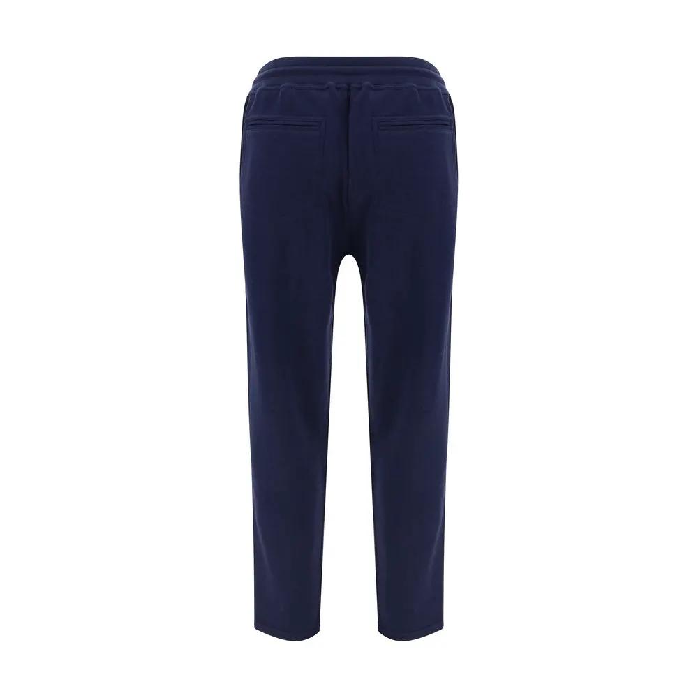 Brunello Cucinelli Brunello Cucinelli Blue Cotton Joggers (Workout Pants)