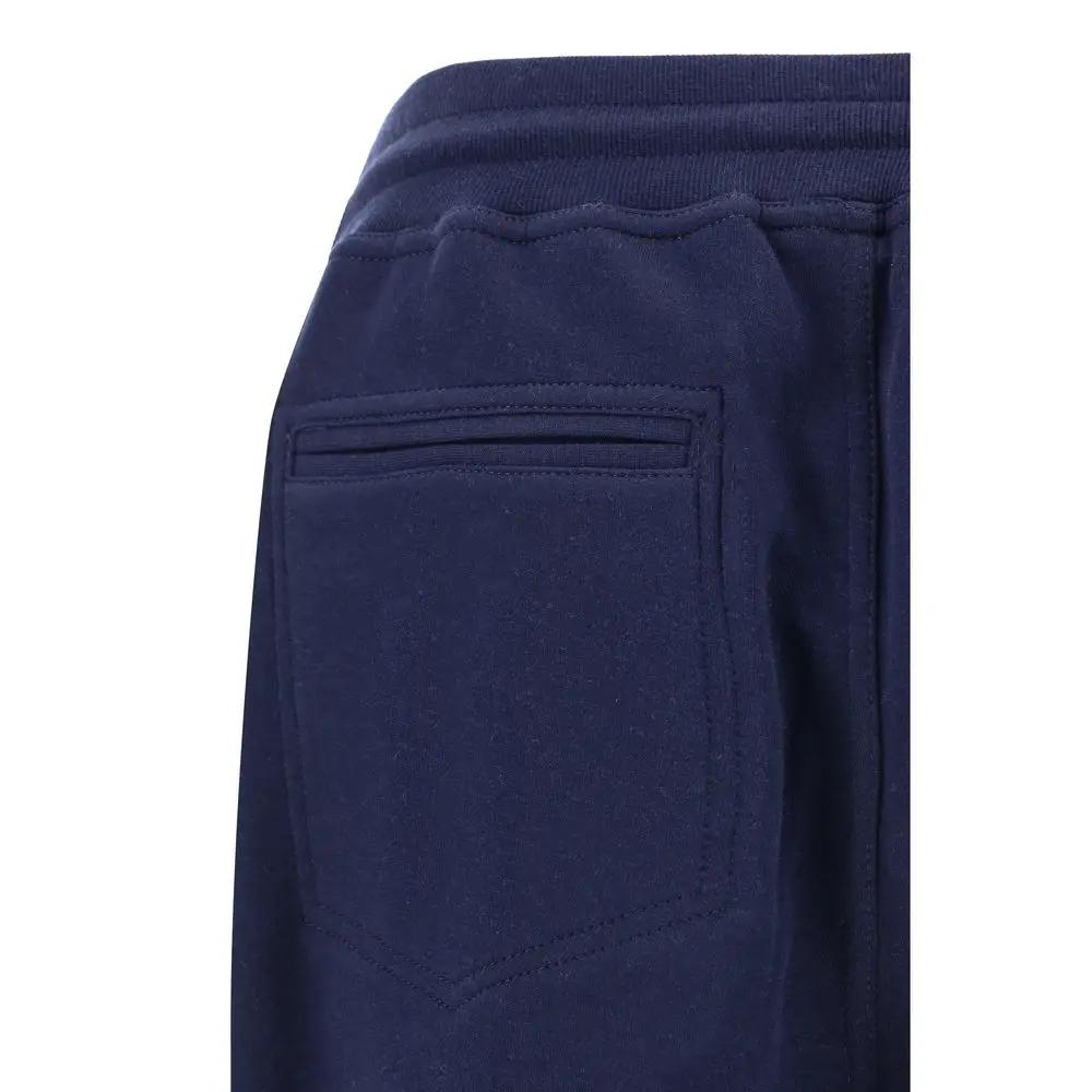 Brunello Cucinelli Brunello Cucinelli Blue Cotton Joggers (Workout Pants)