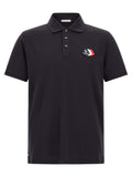 Moncler Moncler Blue Cotton Polo Shirt