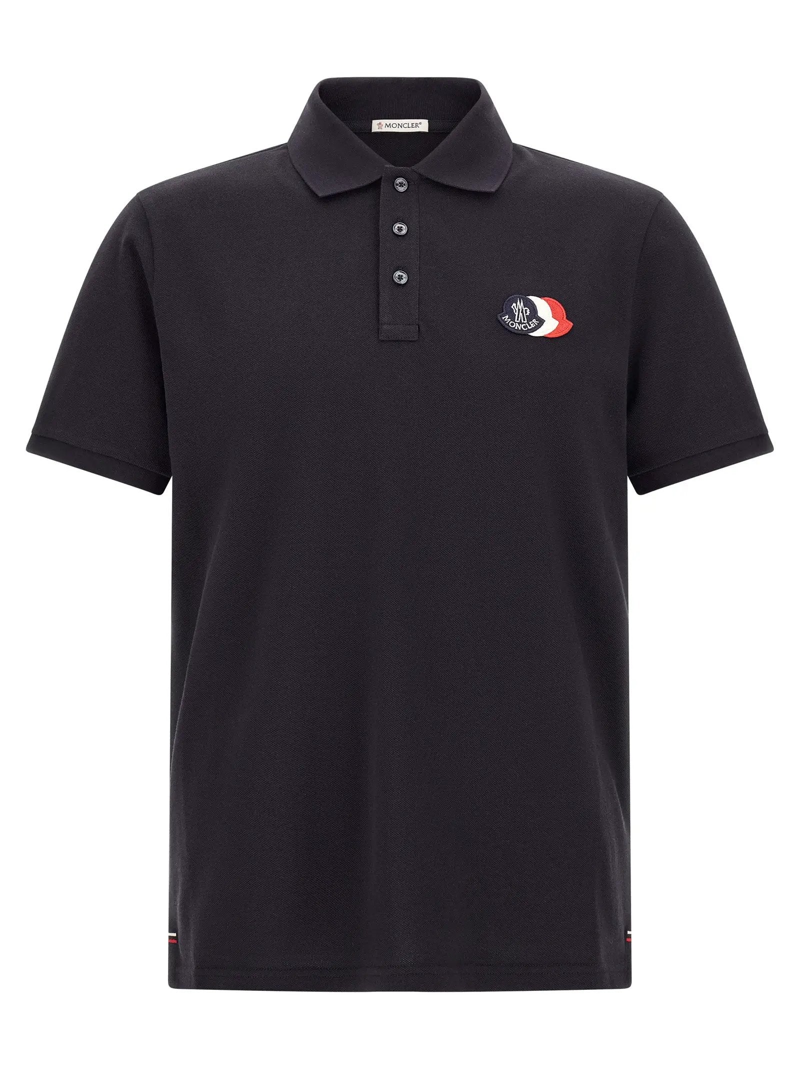 Moncler Moncler Blue Cotton Polo Shirt