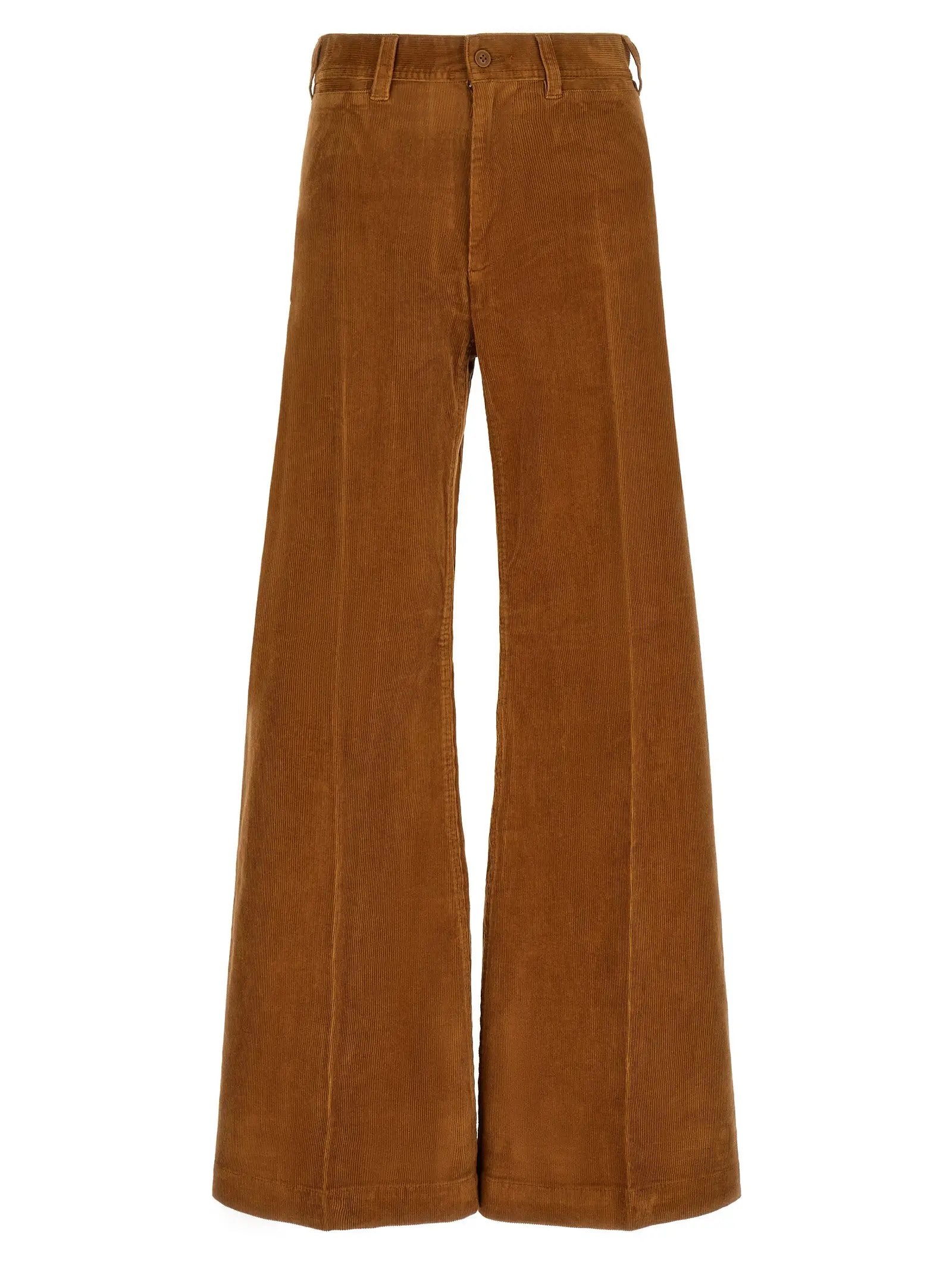 Polo Ralph Lauren Polo Ralph Lauren Brown Cotton Flared Pants