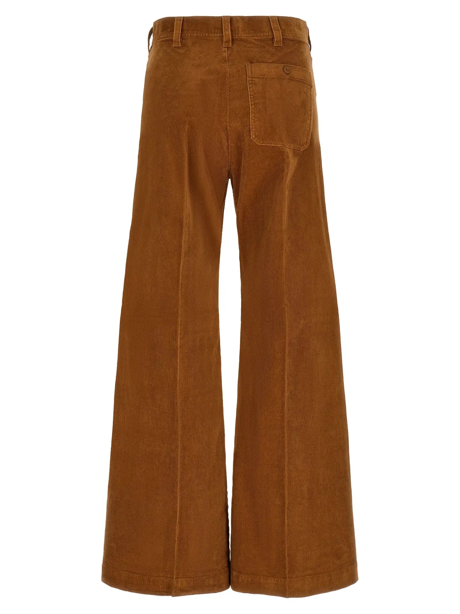 Polo Ralph Lauren Polo Ralph Lauren Brown Cotton Flared Pants