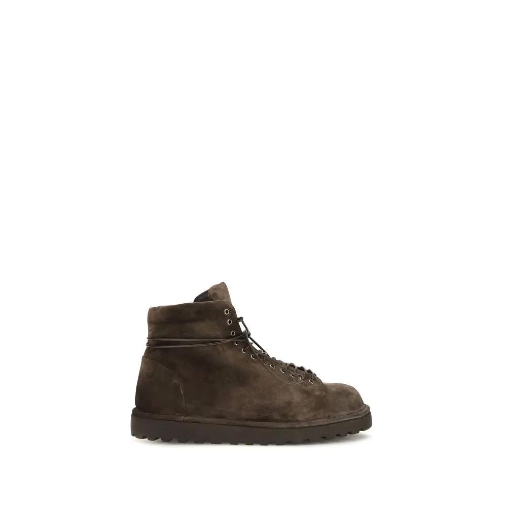 Marsell Marsell Brown Suede Leather Lace-Up Boots