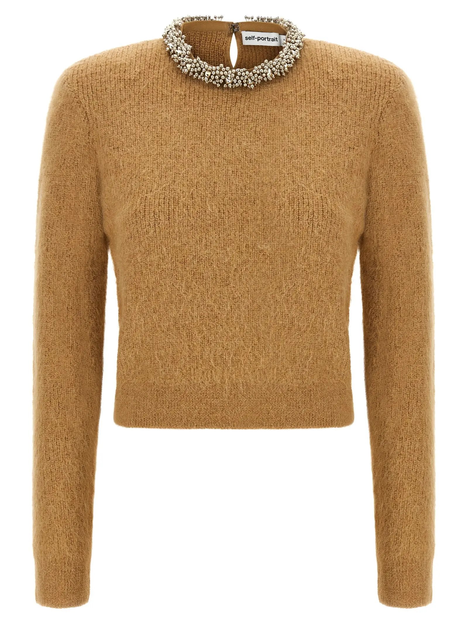 Self-Portrait Brown Polyester Sweater