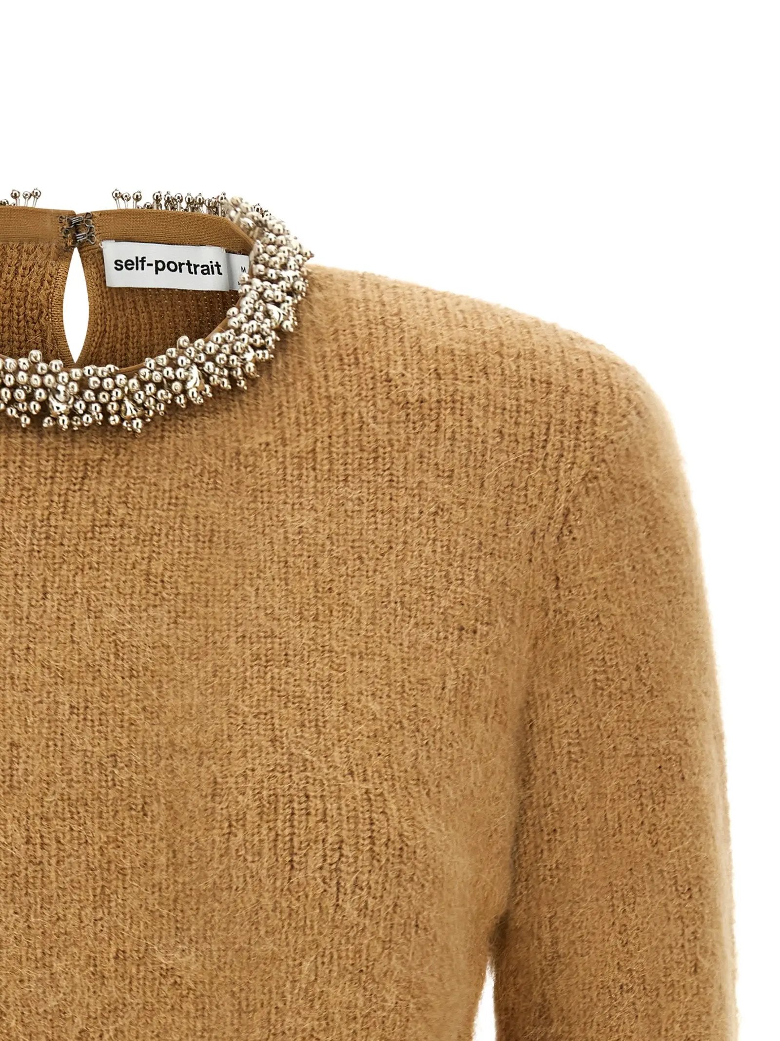 Self-Portrait Brown Polyester Sweater
