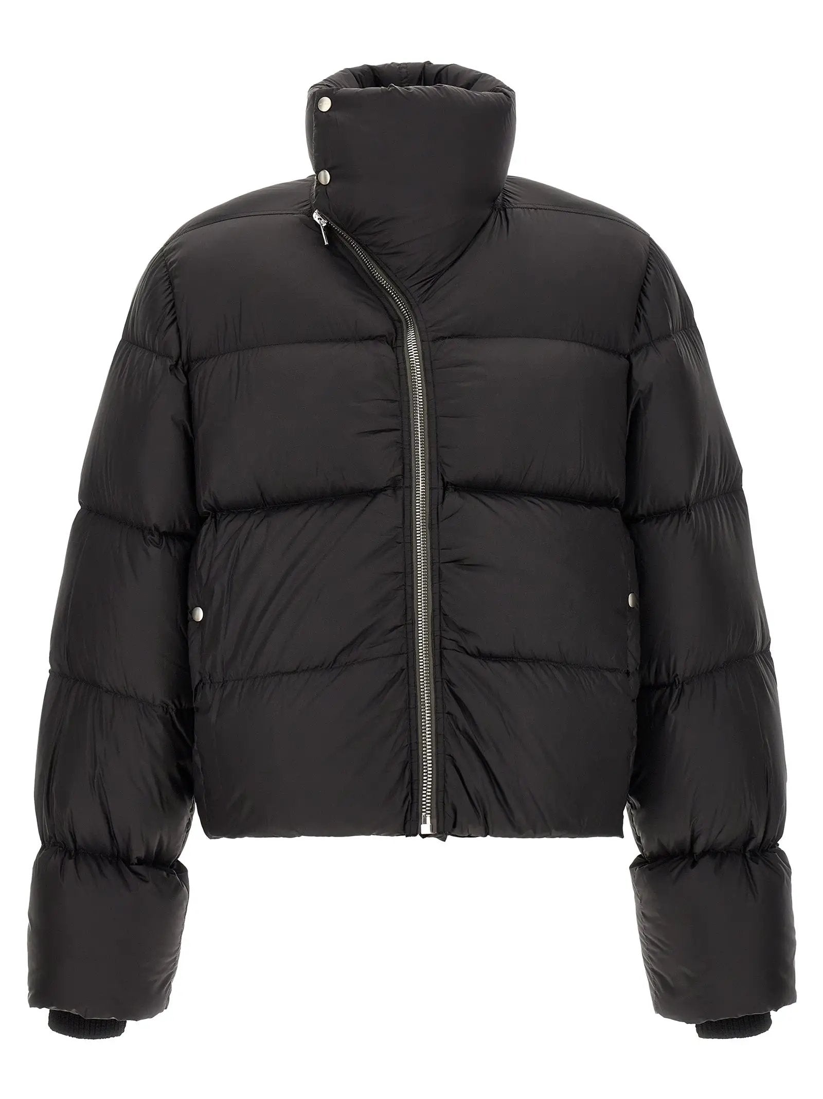 Rick Owens Black Nylon Full-Length Jacket