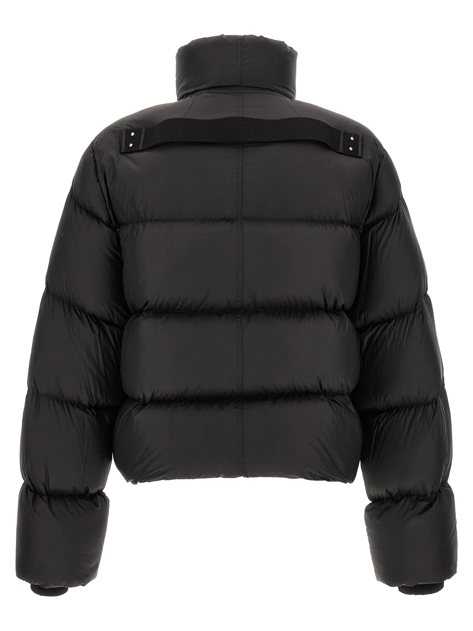 Rick Owens Black Nylon Full-Length Jacket