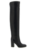 Gianvito Rossi Black Calfskin Over The Knee